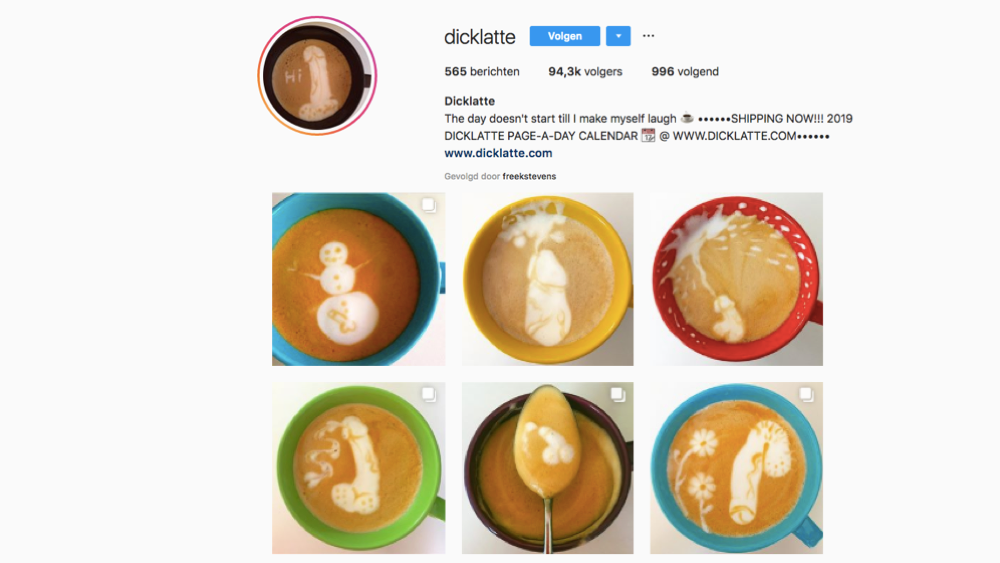 VLCM21 - Instagram account van Dicklatte